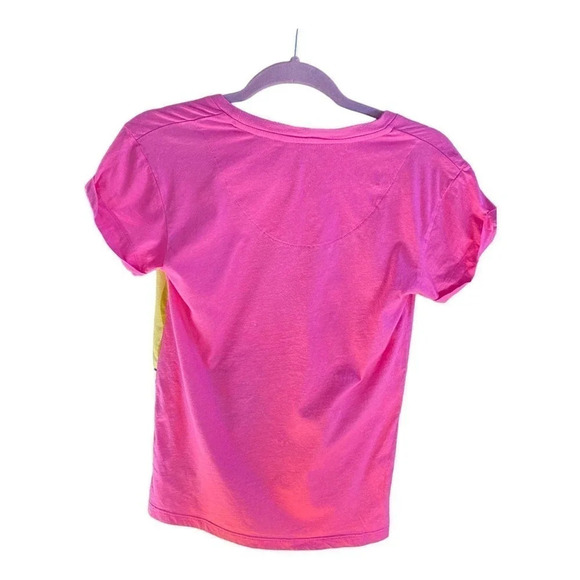 Nickelodeon Girls Sponge Bob Sleep Pajama Shirt Pink Short Sleeve Size Small - Picture 3 of 4